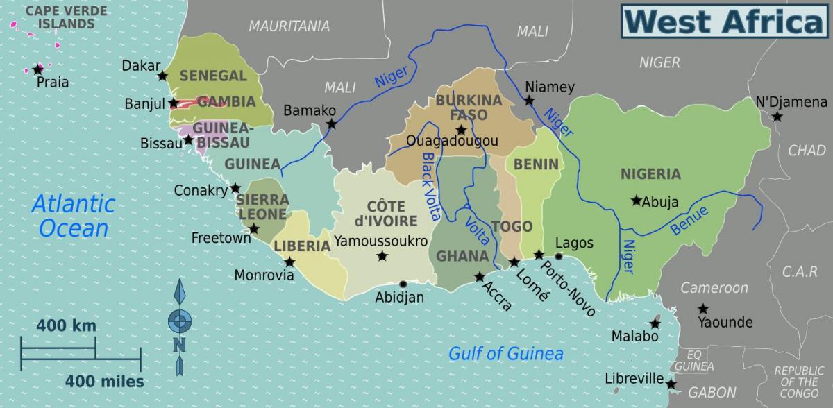 نقشہ کی گھانا مغربی افریقہ