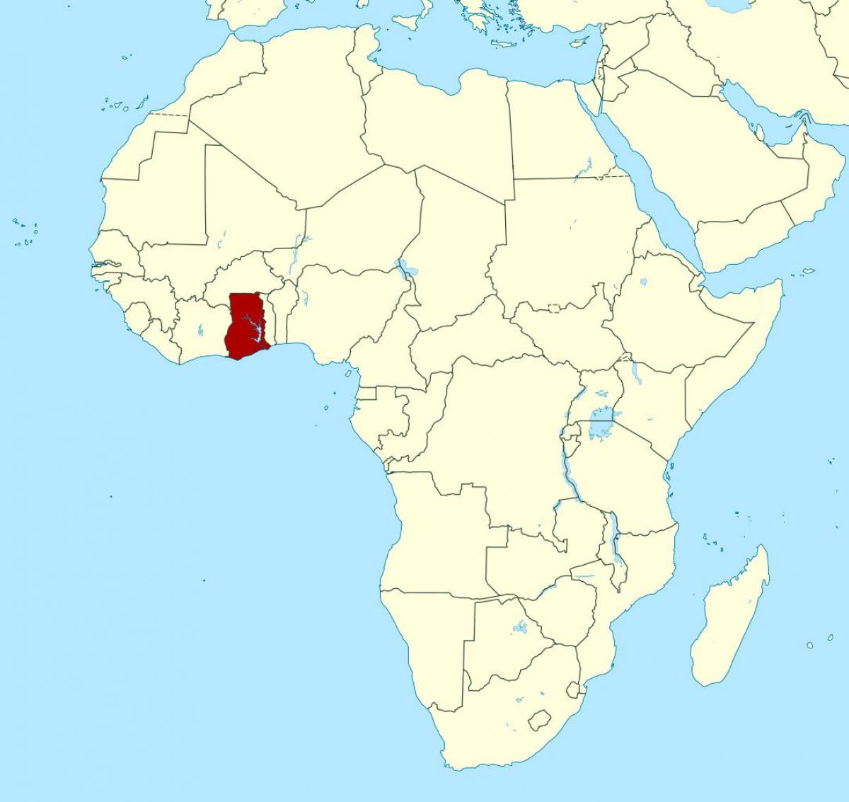 نقشہ افریقہ کے دکھا گھانا