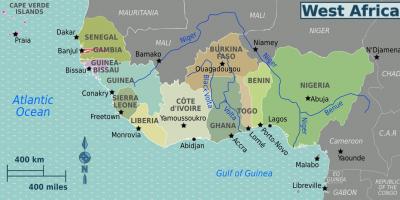 نقشہ کی گھانا مغربی افریقہ